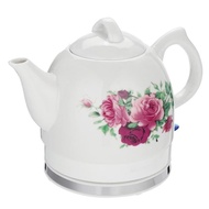 1.2L Electric Tea Water Kettle Ceramic Pot With Floral Roseaa-3862