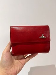 vivienne westwood 亮紅色皮夾