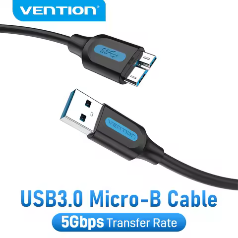 Vention Micro B Cable USB 3.0 2A to USB A Cable Data Transfer Fast Charger Cord for Hard Drive Samsu