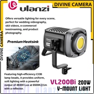 Ulanzi AD-2 Adaptor and VL200Bi 200W V-Mount COB Video Light 2700K-6500K Video Light