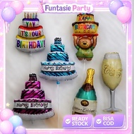 1st birthday foil balloon Happy Birthday cake balloon