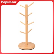 Cup Holders Tree Wooden Rotating Cup Stand with 8 Hooks Coffee Mug Tree for Counter Coffee Mug Holde