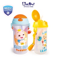 Kidztime x Cocomelon Children Toddler BPA Free Kids Cartoon Character Straw Water Bottle (550ml)