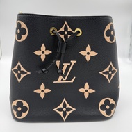 加贈MK斜背包 LOUIS VUITTON NéoNoé MM M45497 黑色 雙色壓紋水桶包