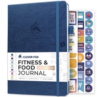 Clever Fox Fitness & Food Journal – Nutrition & Workout Planner for Women & Men – Diet & Gym Exercis