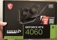 MSI GeForce RTX 4060 VENTUS 2X 顯示卡，OC Edition。