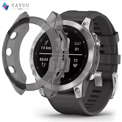 YAYUU Case Cover for Garmin Fenix 6X/6X Pro/Fenix 6 6S Case Protector TPU Protective Case Frame for 