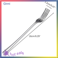 Ginni Stainless Steel Dinner Fork Long Handle Table Forks Set Korean Cutlery Four Tine Salad Dessert Fruit Forks Kitchen