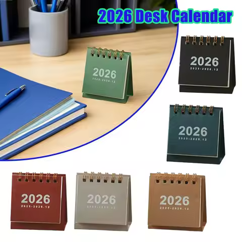 2026 2025 Desk Calendar Vintage Vintage Style Mini Check In Calendar Lunar Dates Decorative Desktop 