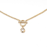 Cubic Zirconia Toggle Pendant Necklace Jewellery