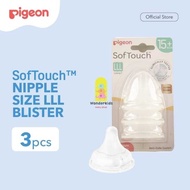 PIGEON SOFTOUCH PLUS NIPPLE 3PCS BLISTER LLL (15m+)
