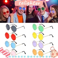 SOLIGHTER Metal Sunglasses Hippie Retro Disco Circle Glasses