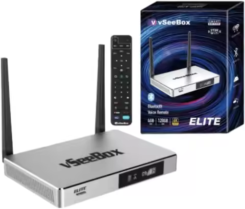 BUY 20 GET 5 FREE ORIGINAL vSeebox Elite, Android 10 TV, Ram 4GB, ROM 128GB with Bluetooth Voice Rem