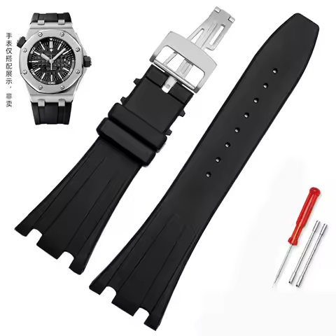 Silicone Watch Straps 26mm 27mm Watchband For AP 15400 15202 15500 15703 26470SO Royal Oak Offshore 
