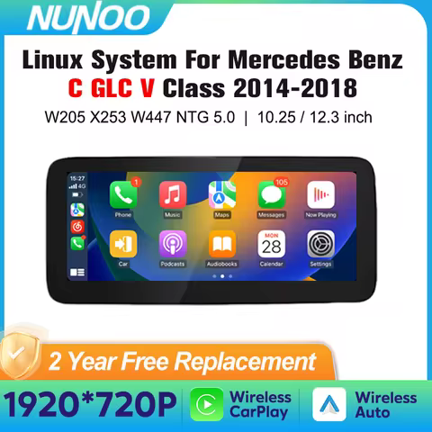 Linux Wireless Carplay Android Auto For Mercedes Benz W205 X253 C Class Car Multimedia Player Intell