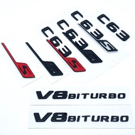 for Mercedes Car Fender Trunk Rear C205 S205 W205 Letters Numbers Emblem C63 C63s V8Biturbo Logo Sti