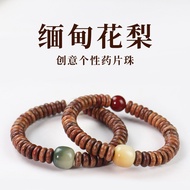 Creative Wooden Bracelet Spacer Pill Beads Myanmar Rosewood 3 * 8MM Bodhi Root Jewelry Men Women Cou