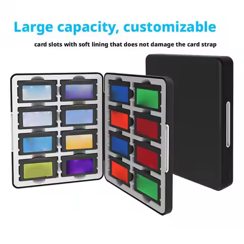 Portable 16 In 1 Game Card Storage Box For GBA Magnetic Storage Box Dustproof Anti-fall Gaming Conso