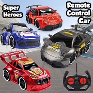 Simulation Disney Hero Mask Cars Avengers Spidermen Remote Control RC Car With LED light - Kereta Kontrol Kawalan Jauh