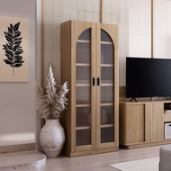 SB Design Square SB FURNITURE ตู้โชว์ ขนาด 80 ซม รุ่น VALLEY สีไม้อ่อน (80x40x199 ซม.)