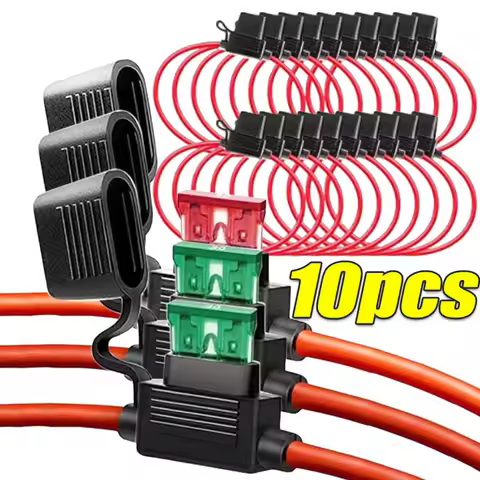 Car Inline Fuse Holder 27cm 0.85mm² Wire Waterproof Mini Blade Fuse Socket 5/10Pcs Mini Blade Fuse H