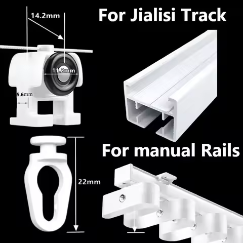 For Aqara Curtain Rail Hook For S Fold Curtains Snake Tape 6cm S-wave Curtain Line Runners With Whee