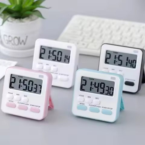 Digital Display Cooking Alarm Clock Kitchen Timer Sleep Stopwatch Clock House