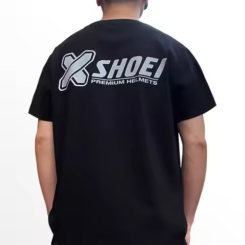 2026 Summer Fashion Shoei X15 CROSS LOGO Cotton T-shirt - Motorcycle Summer Racing Short Sleeve Cycl