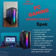 CPU i5 2400 Gaming RAM 16GB HDD 500GB SSD 256 vga 2gb LCD 19in Editing Online Shop Office