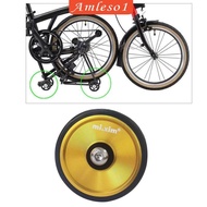 [Amleso1] High Strength Mudguard/Fenders Wheel for Folding s Aluminum Alloy Folding bike Wheels with Steel Ball Bearing Hub