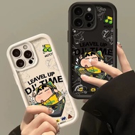 DJ Crayon Shinchan Phone Case For Iphone 13 Pro Max 12 14 15 Pro Max 5 5S 6 6S 7 8 11 Plus X XS Max 