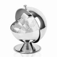 304 Stainless Steel Cube Sugar Bowl Spherical Seasoning Jar Flip Storage Jar Seasoning Jar Coffee Ca