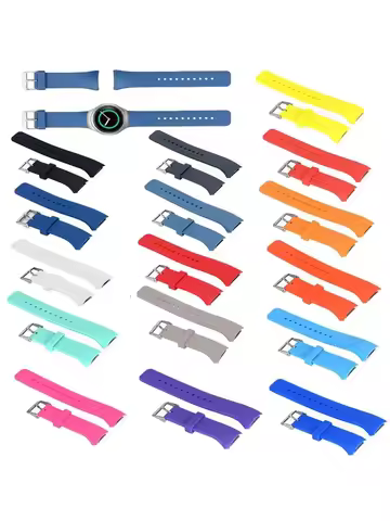 Silicone Solid color Strap For Samsung Gear S2 SM-R720 Smart Watch Replacement sport watchband For S