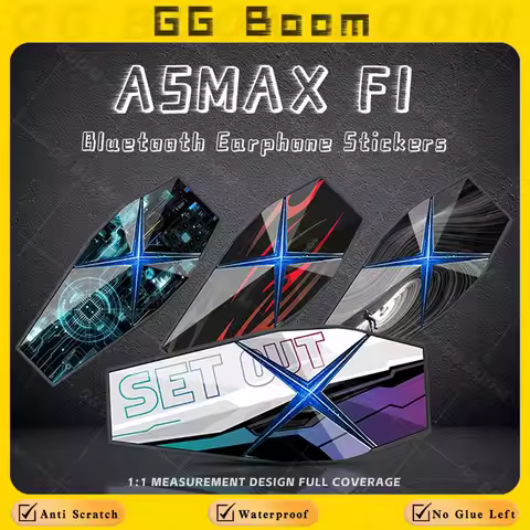 Motorcycle Helmet Bluetooth Earphone Sticker Protective Shell Colorful Personality Decorative Decal 