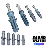 1 SET Tox & Screws Set Small Croaker Wall Anchors Plugs Standard Fasteners Nylon Self-Tapping Plasti