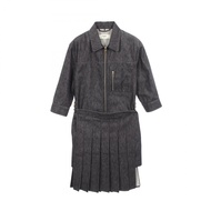 [Used] Fendi FENDI Dress, Zip-up, Three-quarter Sleeve, Denim, FLD553, Cotton, Women's, Used A