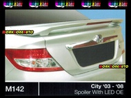 M142 Honda City 2003-2008 Fiber Spoiler With LED OEM Body kit Bodykit