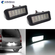NOBELJIAOO Car LED License Plate Light Replacement Number Plate Lamp Canbus Error-Free Bulbs for Peu