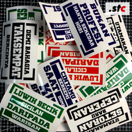 (Dapat 15 lembar) stiker kata-kata sticker Mobil Sticker Truk Oleng sticker Motor helm laptop Setike