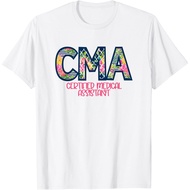 Men's cotton T-shirt CMA Certified Medical Assistant Cute Nurse Gift T-Shirt Fast Shipping 4XL , 5XL