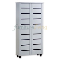 Furniture Living Tall Shoe Cabinet (White)