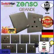 [SIRIM] ZENSO Grande Switch & Socket Suis Rumah 13/15/16/20/45A 1/2/3/4 Gang 1/2 Way Universal Flat 