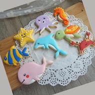 Ocean Animal Stamp Cutter Set 052036 Bakerbar99 fondant cookie mold is very popular
