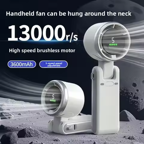 Portable Mini Handheld Fan Multi-functional Foldable Fan USB Rechargeable Mini Turbine Mini Table Fa