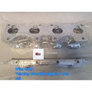 Mitsubishi 4G15 + Fuel Rail ITB Velocity 4Throttlle Aluminium Adaptor Convert from intake to 4 throt