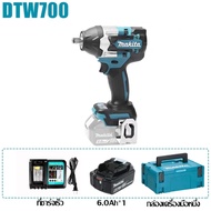 【รับประกันของแท้】2024 Makita DTW700 ประแจผลกระทบไร้สาย แบตเตอรี่ลิเธียม 1/2 ประแจผลกระทบแขนไร้แปรงถ่