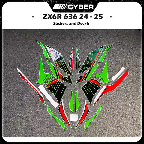 For Kawasaki ZX-6R ZX6R Ninja6R 2024-2025+ ZX6R 24-25 Motorcycle Fairing Shell Replica Sticker Decal