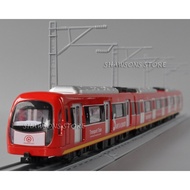Diecast Metal Train Model 65cm Locomotive & Carriage Rail Station Playset Pull Back Toy With Sound &