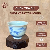 An Tho Tuc hand-painted porcelain tea cup [Code CVV05] - Made in Bat Trang