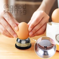 [SG FREE ] Durable Egg Piercer - 304 Stainless Steel Needle Egg - For Hard Boiled Eggs - Egg Separat